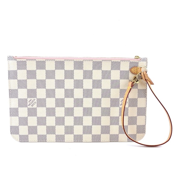 Louis Vuitton Handbags - Neverfull Pochette XL Azur Canvas Clutch